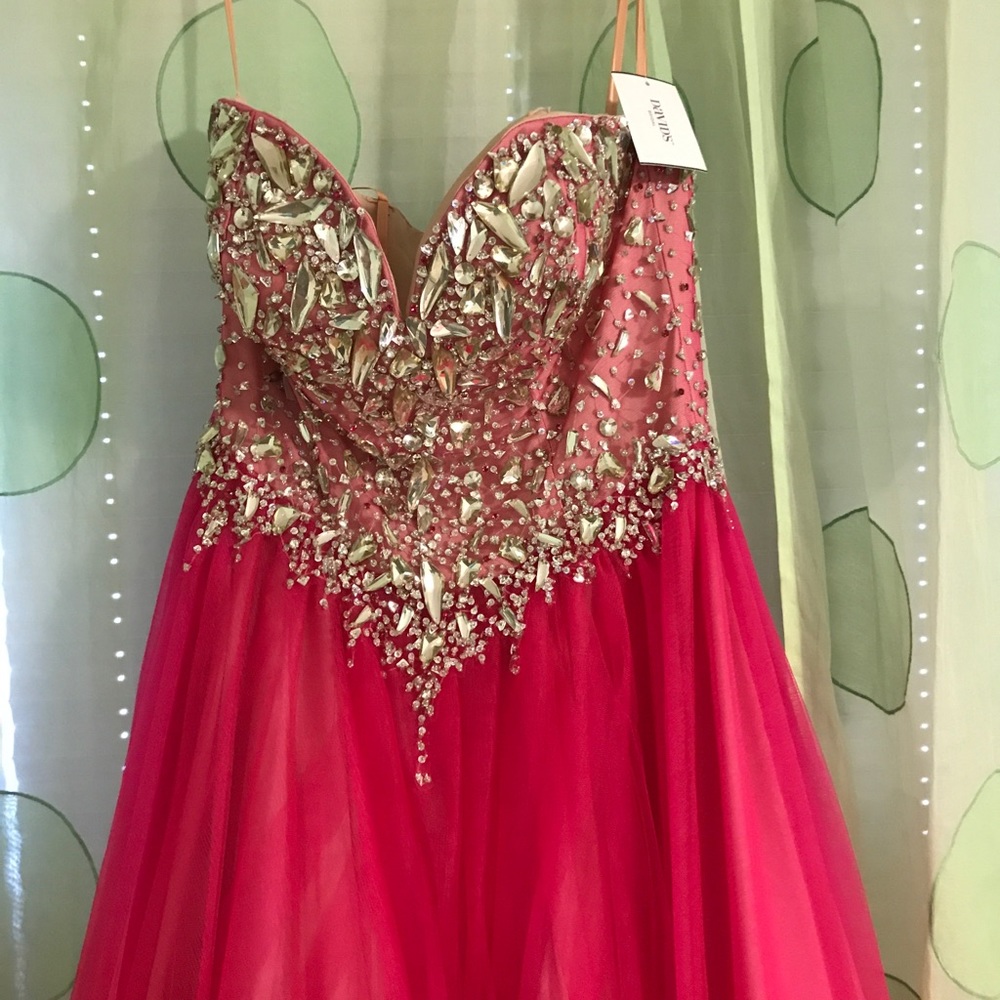 Glamour by Terani Couture Pink Prom Dress - Picture 3 of 8